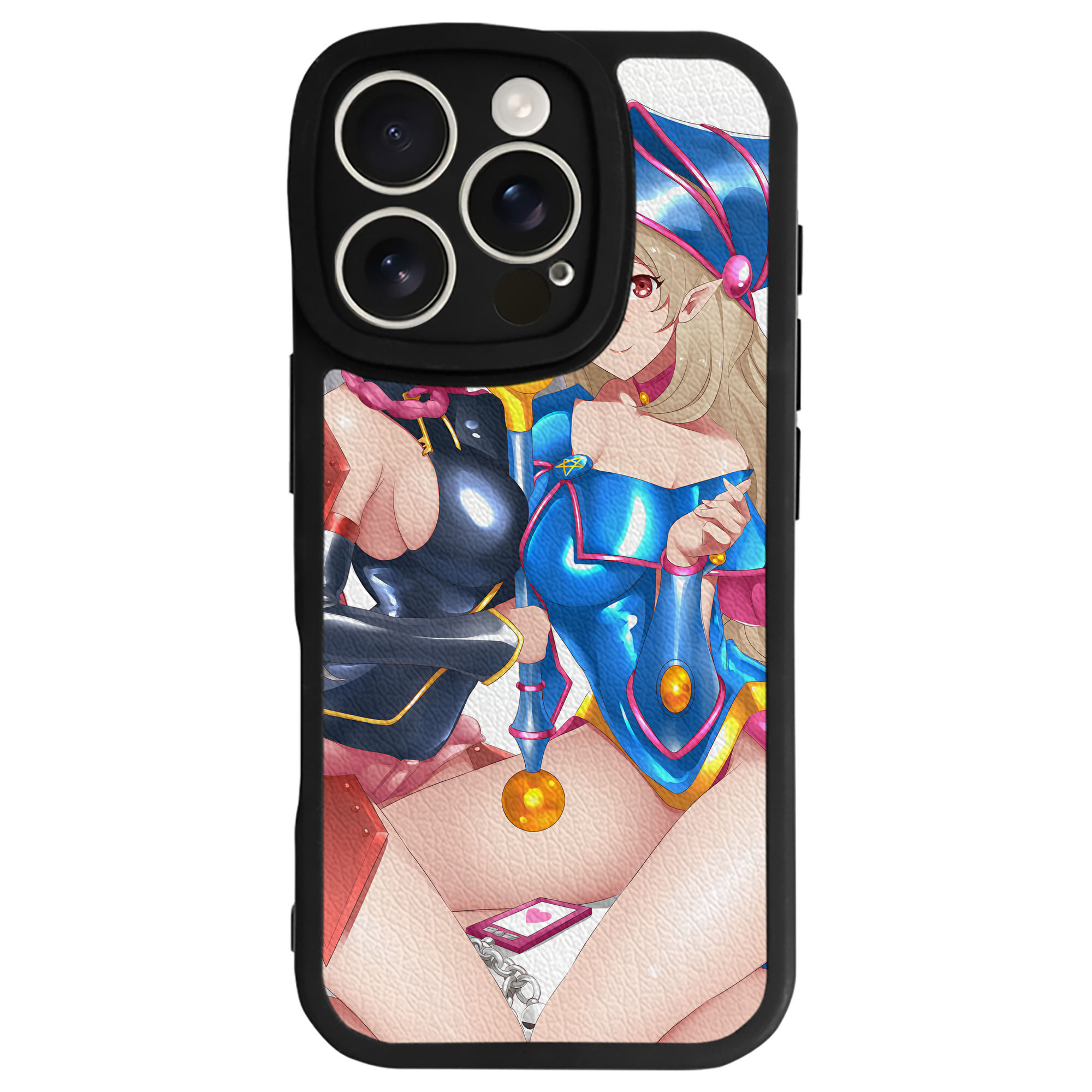（画像用） 遊☆戯☆王 Yu-Gi-Oh! 【iPhone 16シリーズ対応】シリコンスマホケース（レザー調） 材質：シリコン